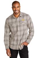 Port Authority Long Sleeve Ombre Plaid Shirt