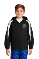 Sport-Tek Youth Fleece-Lined Colorblock Jacket.